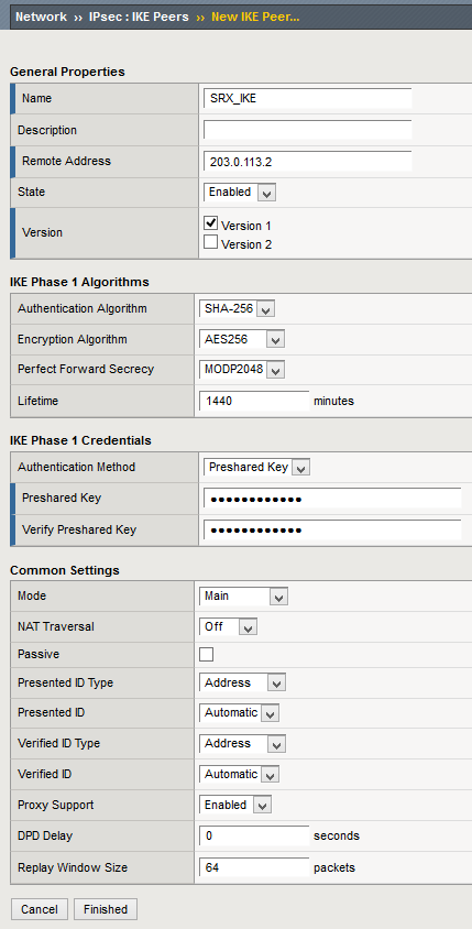 IPsec VPN Tunnel between F5 BIG IP and Juniper SRX Majornetwork